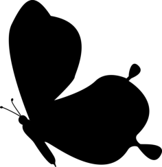 Butterfly Side Shape Editable Svg Line Art, Free Vectors File